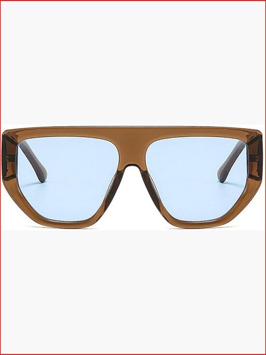 Unisex Retro Square Oversized Wide Leg Sunglasses UV Protection main image 7